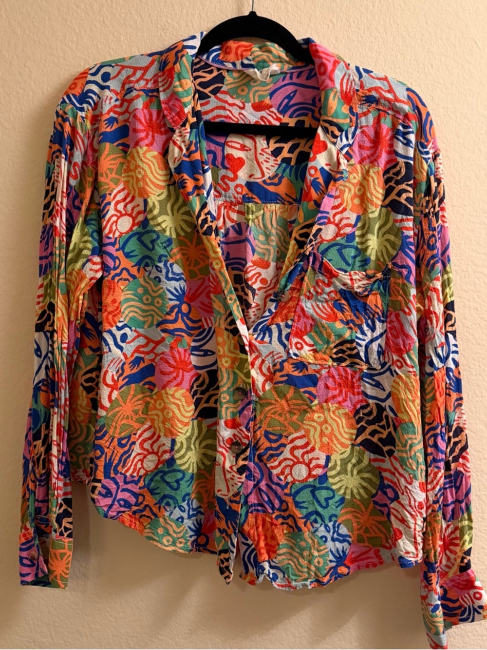 Meg Fransee x Anthropologie Coloful Buttondown Shirt